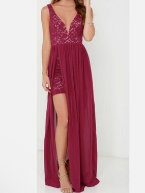 Lulus Lace Maxi Dress Size Small